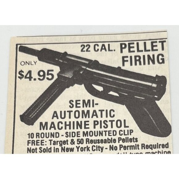 Elan Products Semi Automatic Pellet Pistol Mini Print Ad 1980 Vintage Lynnbrook - Picture 5 of 6